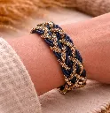 pulsera azul y dorado.webp