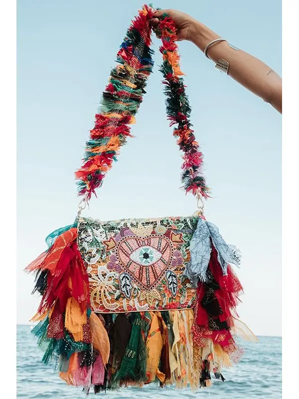 BOLSO KELLY NAYA LLAMATRINA ELABORADO A MANO CON RETALES VARIADOS