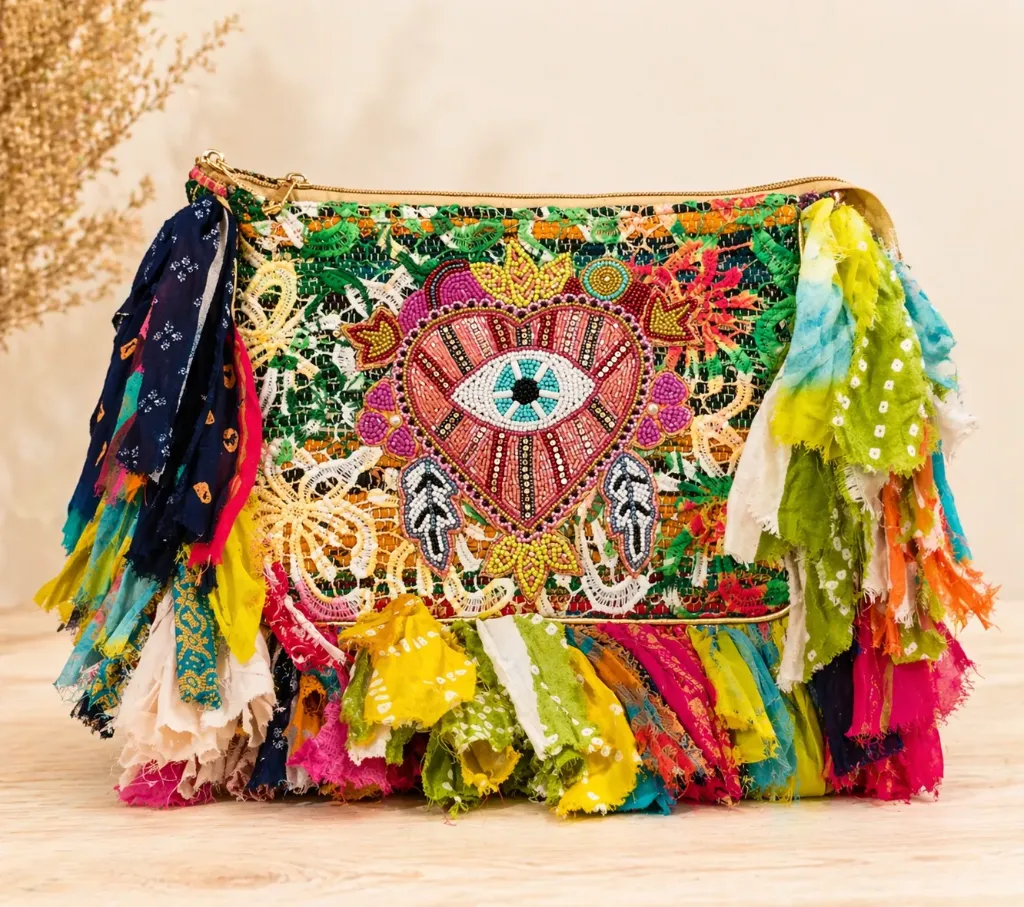 BOLSO KELLY NAYA LLAMATRINA ELABORADO A MANO CON RETALES VARIADOS