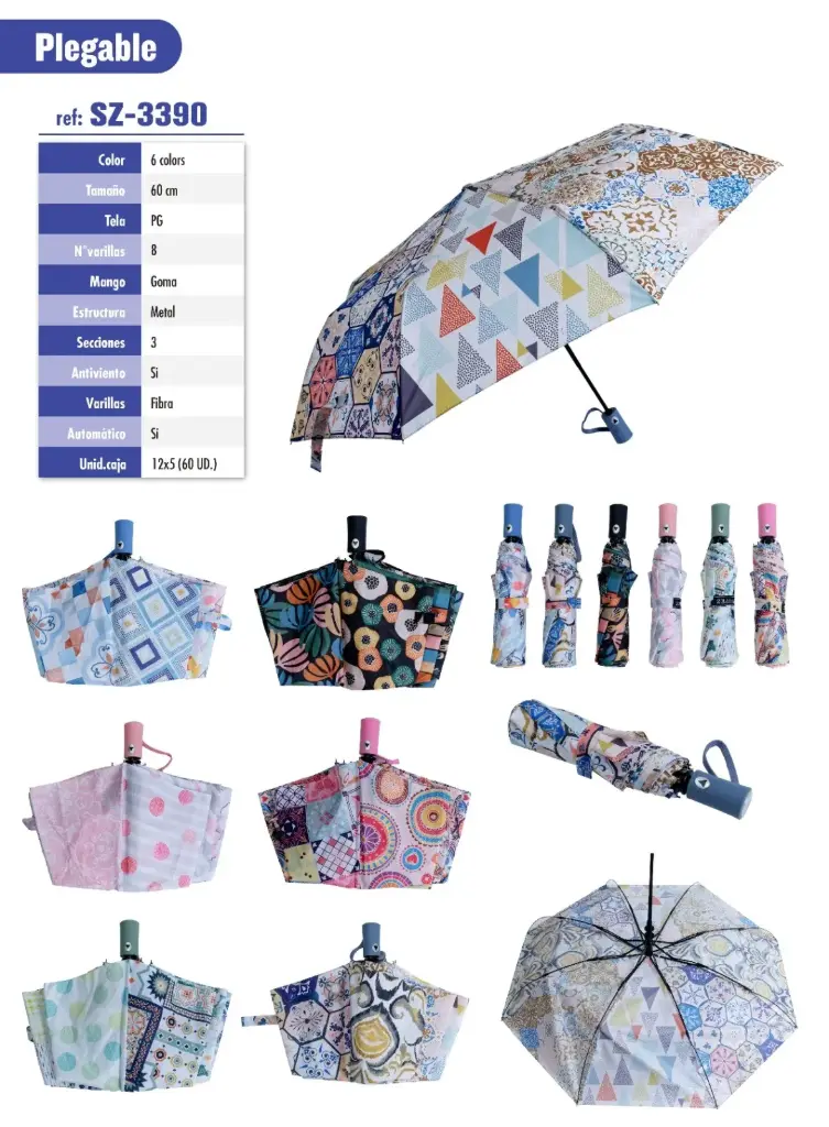 PARAGUAS PLEGABLES DIFERENTES ESTAMPADOS