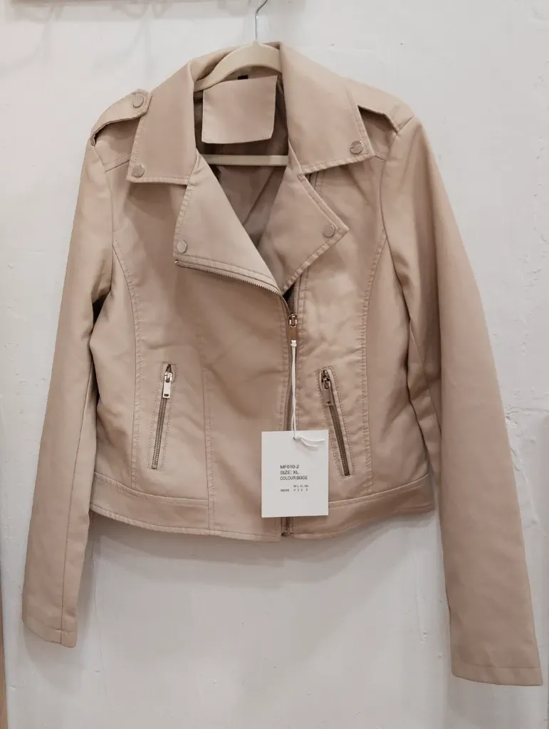 CHAQUETA BIKER EFECTO PIEL