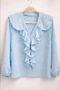 CAMISA DE LINO CON VOLANTES