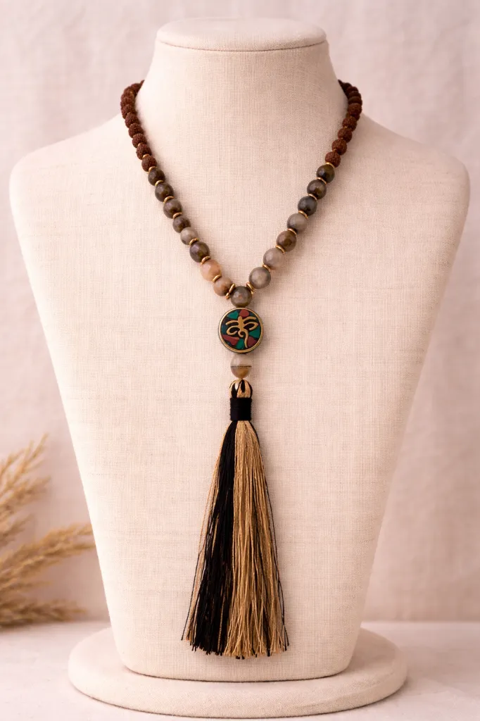 COLLAR MALA RUDRAKSHA MINERAL TIBET