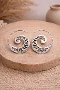 PENDIENTES ESPIRAL CRUSH PLATEADO