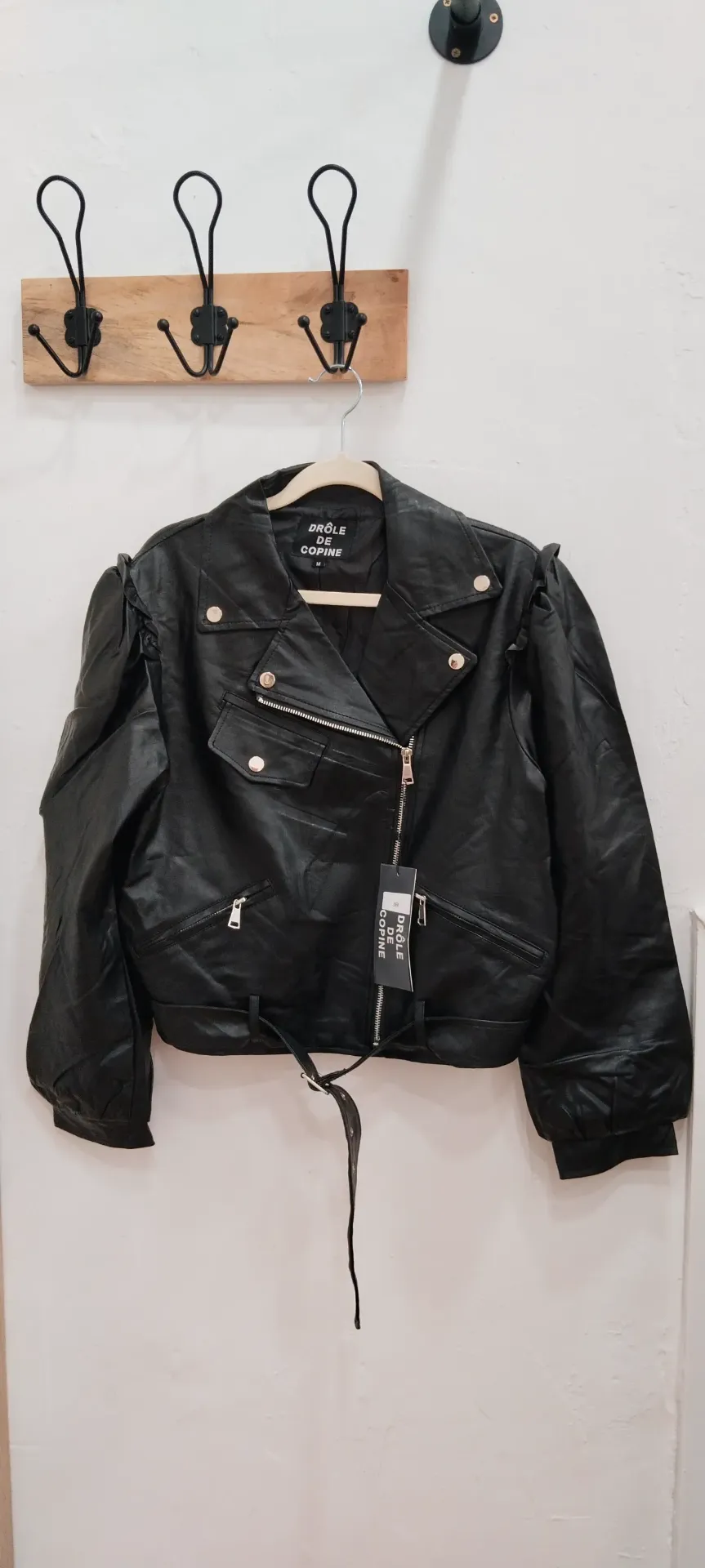 CHAQUETA BIKER NEGRA