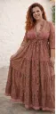 VESTIDO CAMISERO FRIL LARGO SAREE