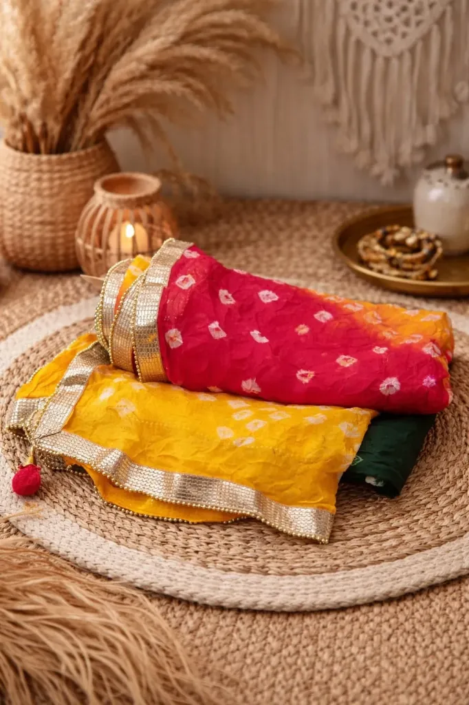 MULTIPOSICION DUPATTA BANDANI GOLD