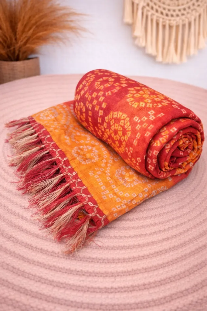 MULTIPOSICION DUPATTA FLECOS (NARANJA)