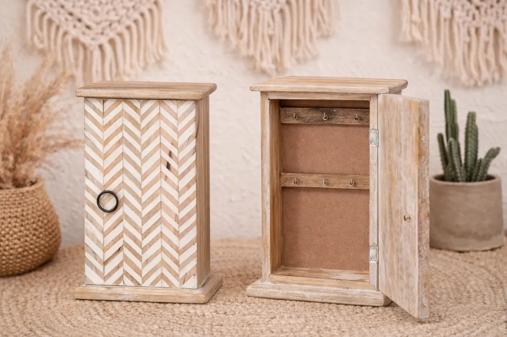 PORTALLAVES MADERA GRABADA (ESPIGAS)