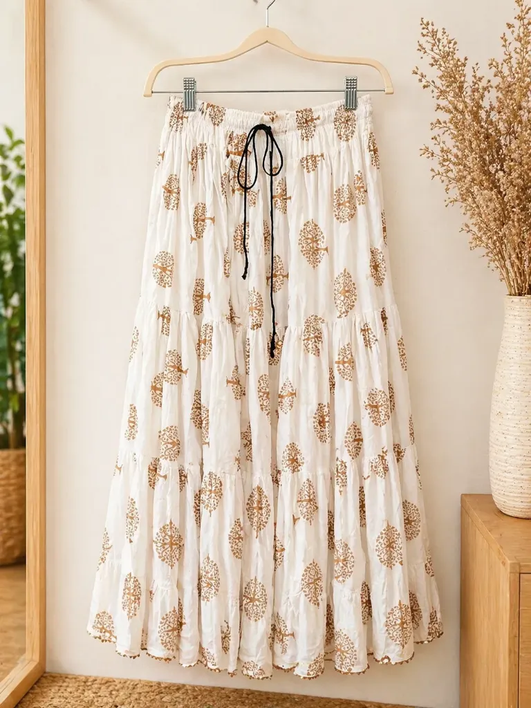 FALDA COTTON MIX GOLD