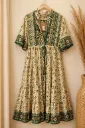 VESTIDO CAMISERO FRIL LARGO SAREE