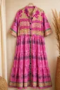 VESTIDO CAMISERO FRIL LARGO SAREE